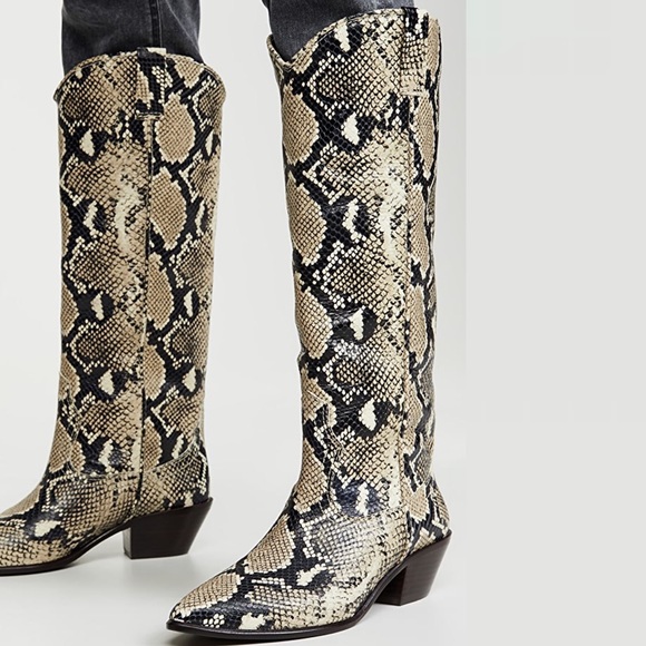 loeffler randall snakeskin boots